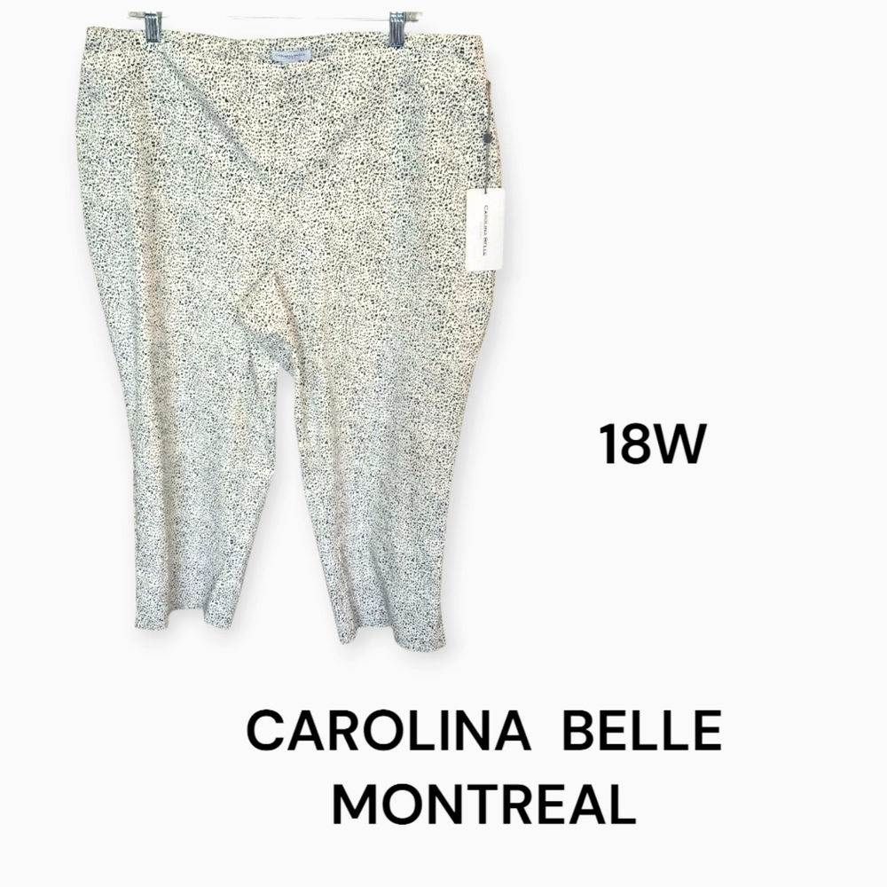 Carolina Belle Montrea Casual Pull On Crop Capri Pants Cotton Women Plus 18W NEW